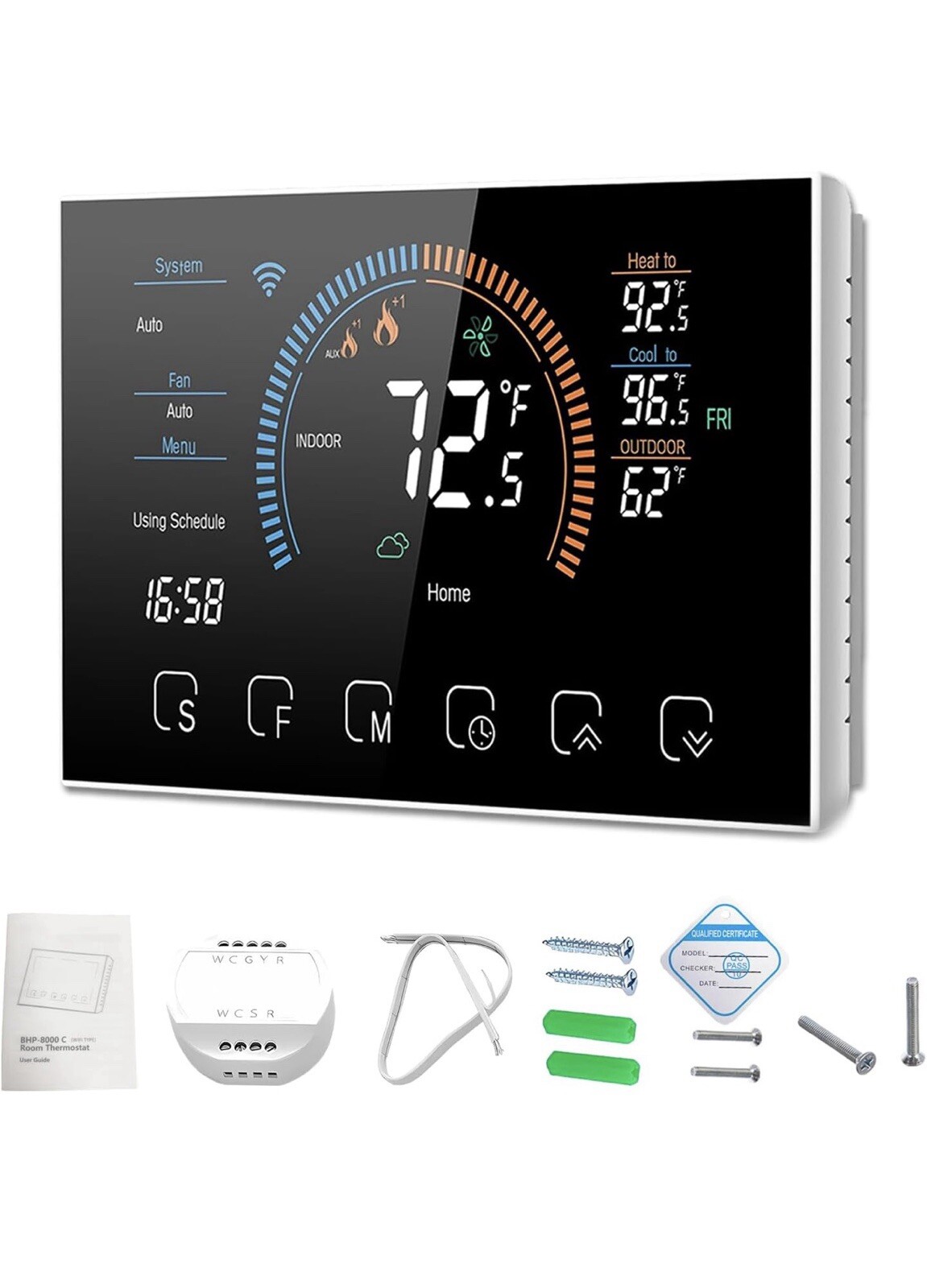 Smart Thermostat for Home, WiFi Programmable Digital Thermostat, Energy Saving-image