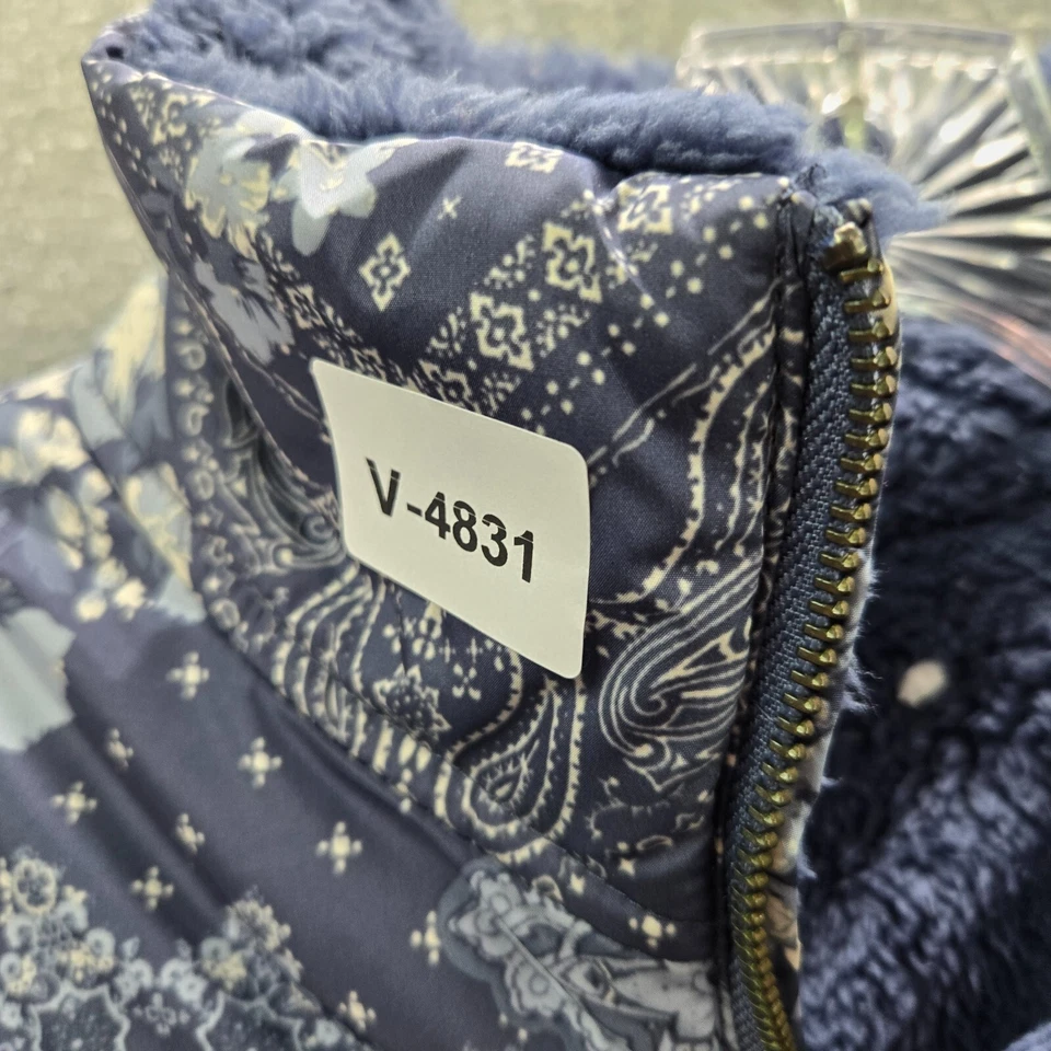 Chaqueta para mujer American Eagle mediana azul floral cachemira acolchada reversible nueva con etiquetas Foto 2 de 4