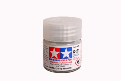 Tamiya 81521 Acrylic Mini X21 Flat Base Paint (10ml)