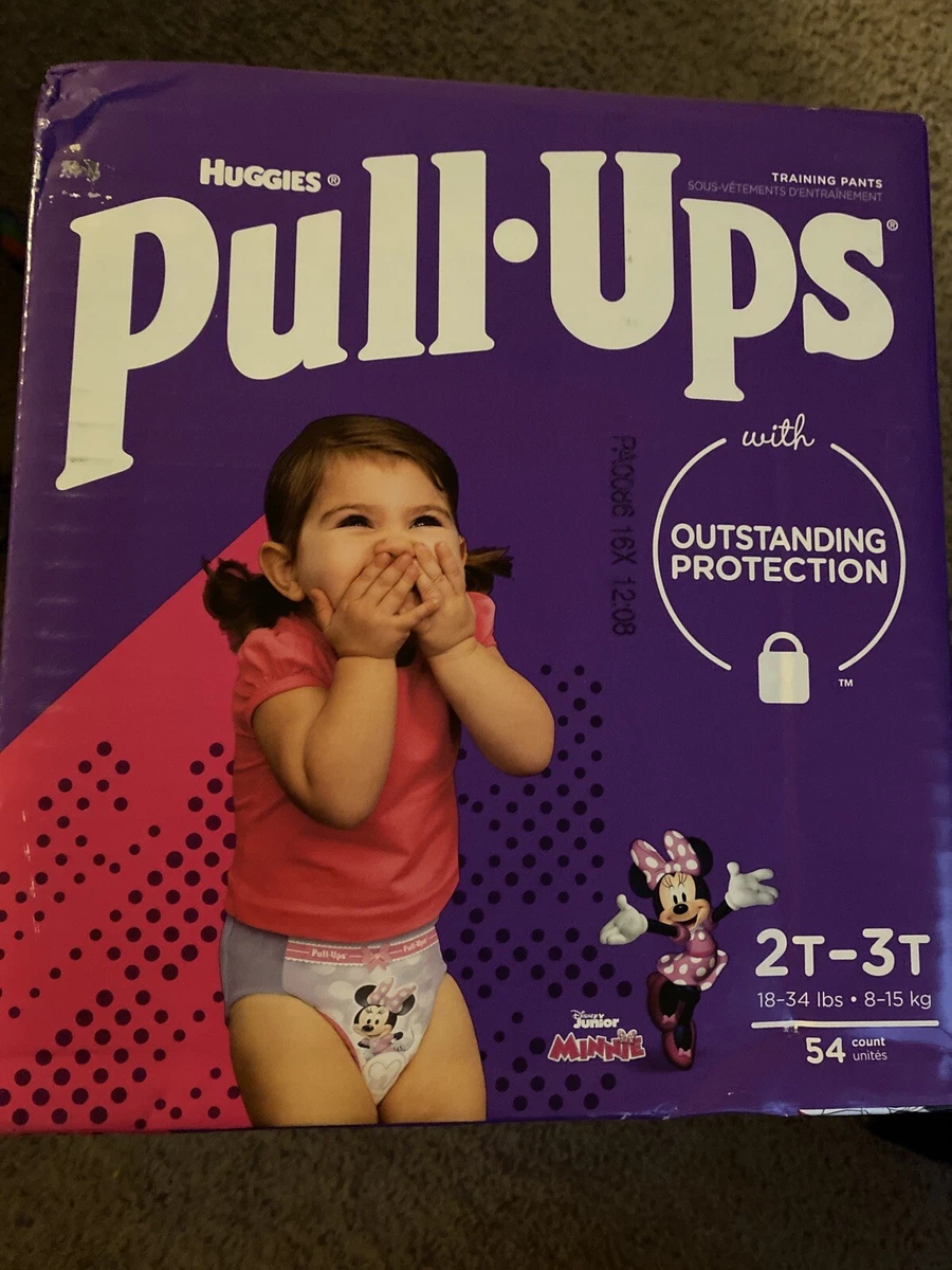 Huggies Pull Ups Night Time Training Pants 2t-3t Sealed Box 54 Ct Purple  Mickey