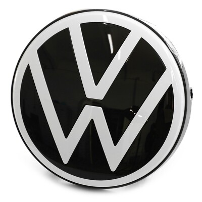 Original VW Emblem ID.Buzz Zierleiste Frontklappe vorn Logo weiß/schwarz 