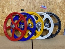 SKYWAY Tuff 2 WHEEL SET Silver Alloy Flange 20" X 1.75 - OLD SCHOOL BMX 