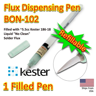 Solder Flux Pen - FILLED with KESTER 186-18 ''No Clean'' Flux - BON-102