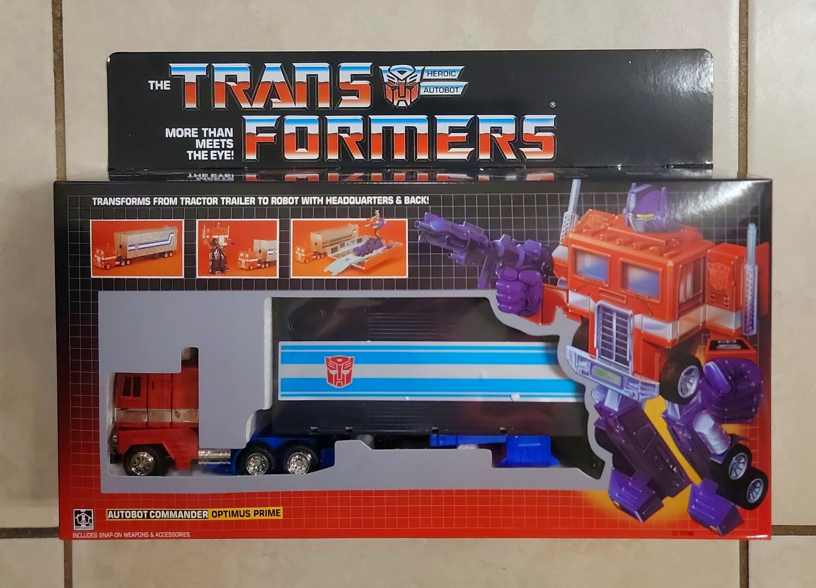 TRANSFORMERS G1 LIGHT BLUE & BLACK OPTIMUS PRIME IN US MISB RARE! AUTOBOT TOY