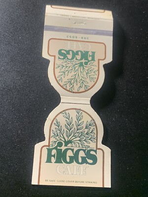 Vintage Illinois Matchbook:  Figg s Cafe  Rockford, IL