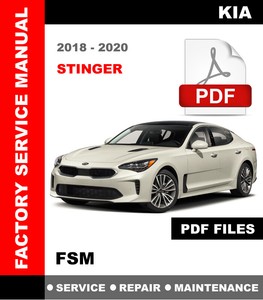 2018 2019 2020 KIA STINGER OFFICIAL WORKSHOP MANUAL | eBay