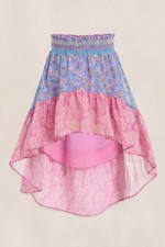 NWT Loveshackfancy Carris High Low Skirt in Moody Vino Size: 2-3 Youth Girls