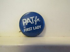 2x 1960 RICHARD NIXON campaign pin pinbacks Pat for First Lady, Nixon Lodge