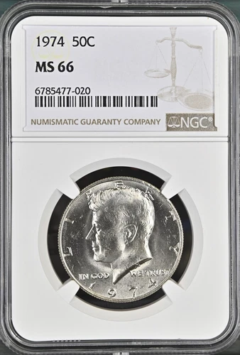 1974 50C Kennedy Half Dollar NGC MS66   6789477-020