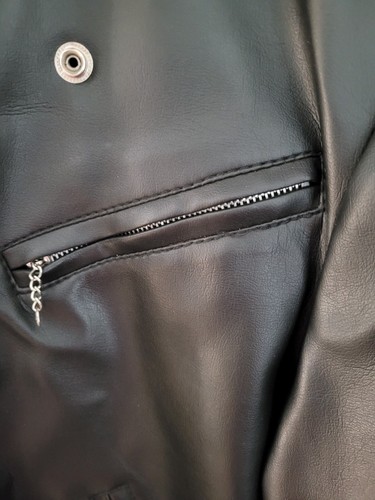 Zayre Menshop Giacca Vintage Uomo Nero Finta Pelle - Foto 10 di 24