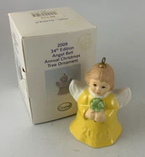 2009 Goebel 34th Annual, Yellow, Angel Bell Ornament, NEW, 104145