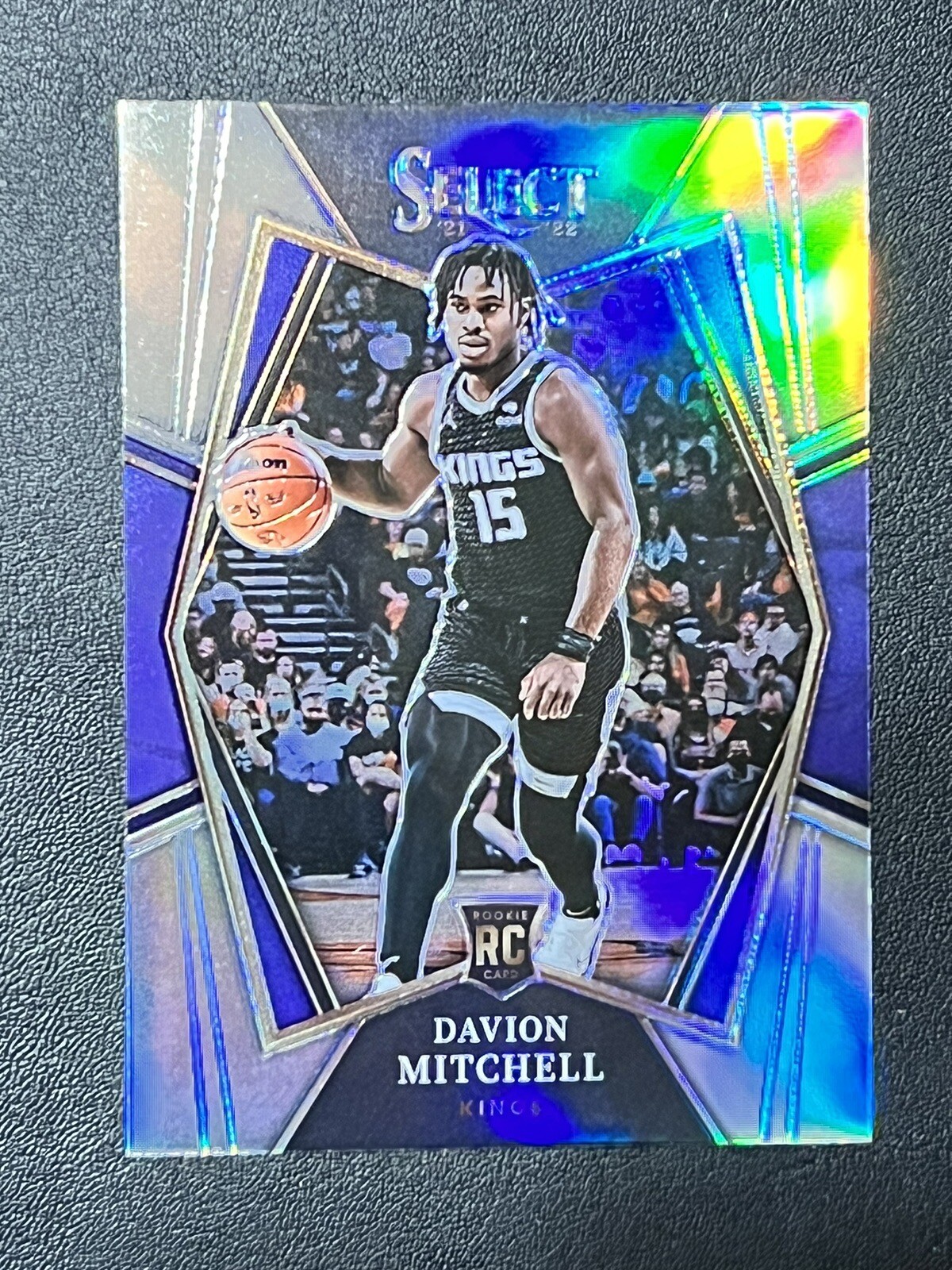 Davion Mitchell 2021-22 Panini Select Premier Level Silver Prizm RC #118 Kings