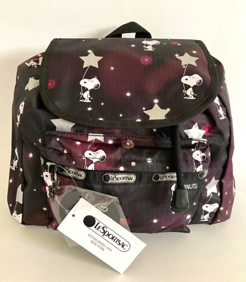 LeSportsac Bag Shoulder Peanuts X Small Edie Backpack Snoopy Stars