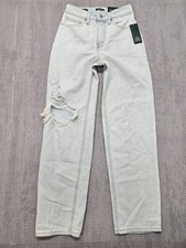 Wild Fable Women's High-Rise 90s Relaxed Straight Dad Jeans Size 00 Light Blue