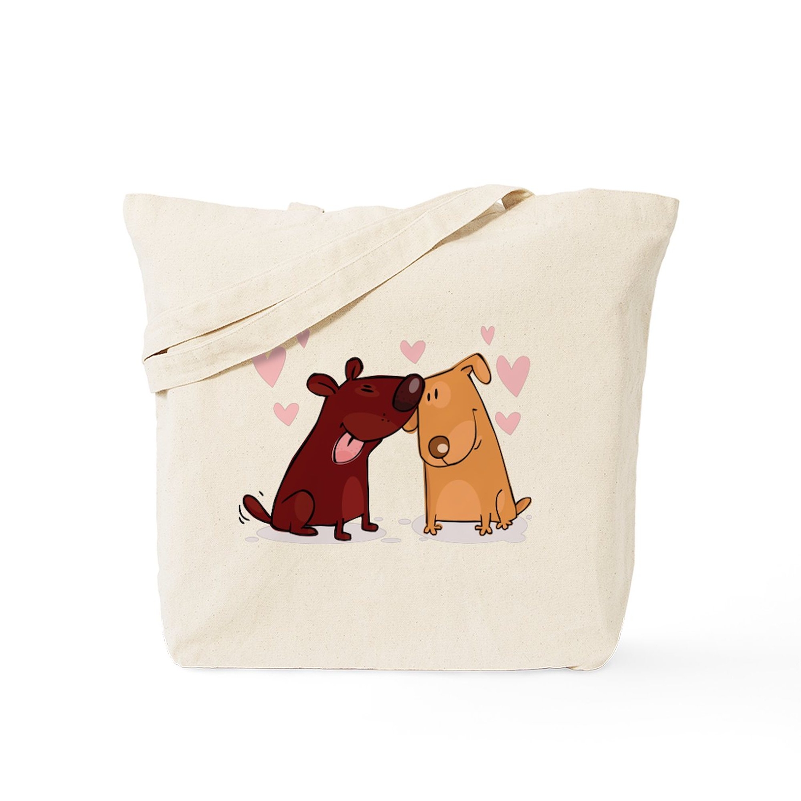 CafePress Love Dogs Natural Canvas Tote Bag, Cloth Shopping Bag (873250622)