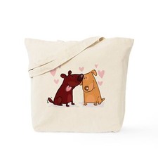 CafePress Love Dogs Natural Canvas Tote Bag, Cloth Shopping Bag 873250622 
