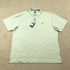 Callaway Golf Polo Shirt Mens 2XL All Over Print Birds Opti Dri Green