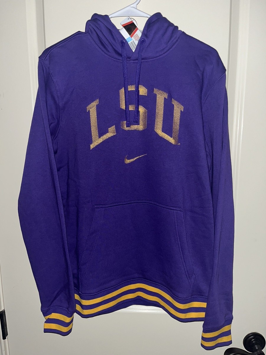 Nike LSU Tigers Football Purple Hoodie Sweatshirt DR3437-547 Men’s Medium  NWT - Main Image