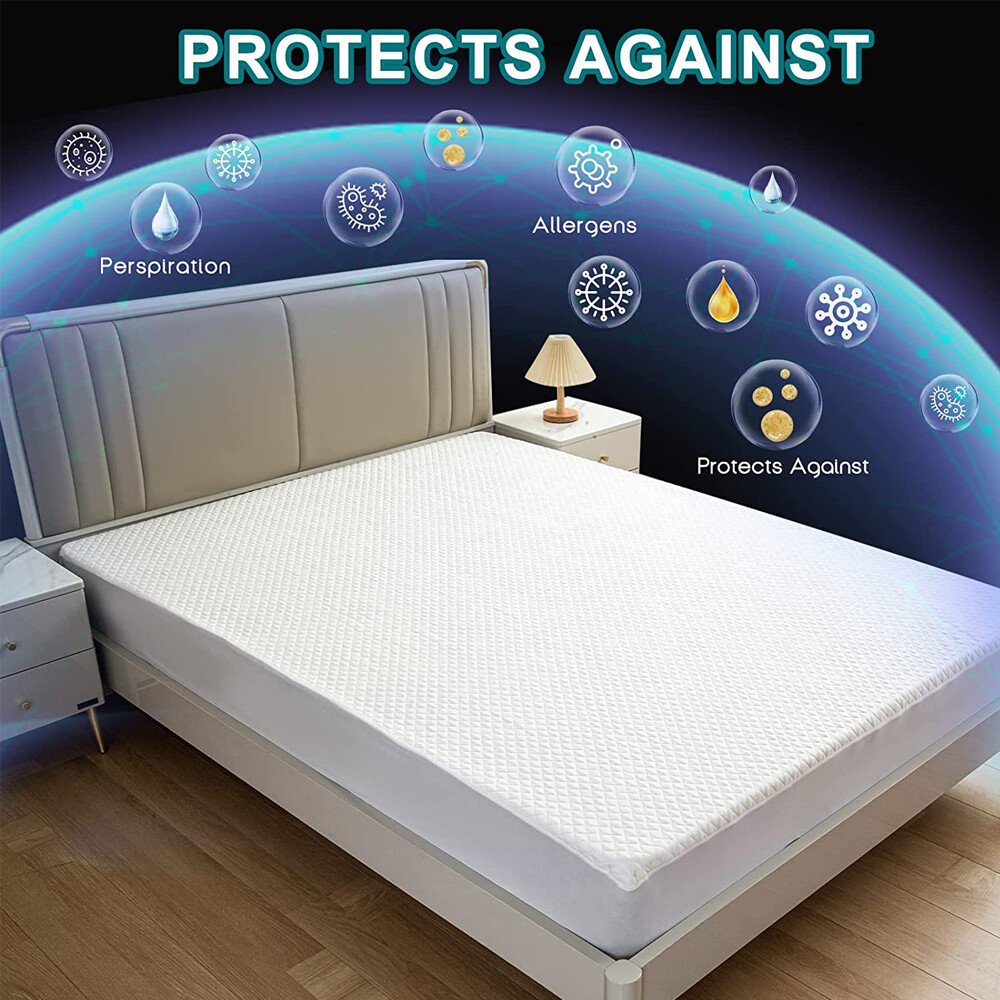 EXTRA DEEP QUILTED 100 WATERPROOF MATRESS MATTRESS PROTECTOR FITTED