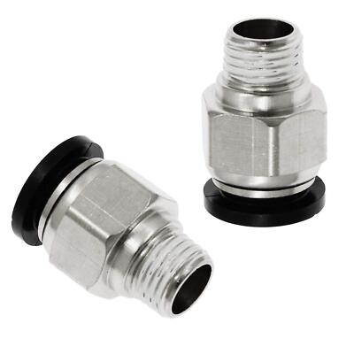 Pneumatic Male Straight Push Fitting 5 Pack 12mm Tube OD x 1/4 NPT Thread