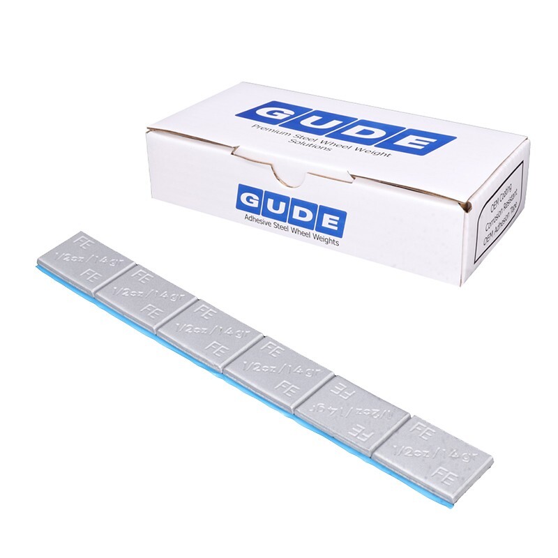 GUDE 1/2 oz, 0.50 oz. GRAY Adhesive Stick on Wheel Weights, 288pc/Box, 48 Strips