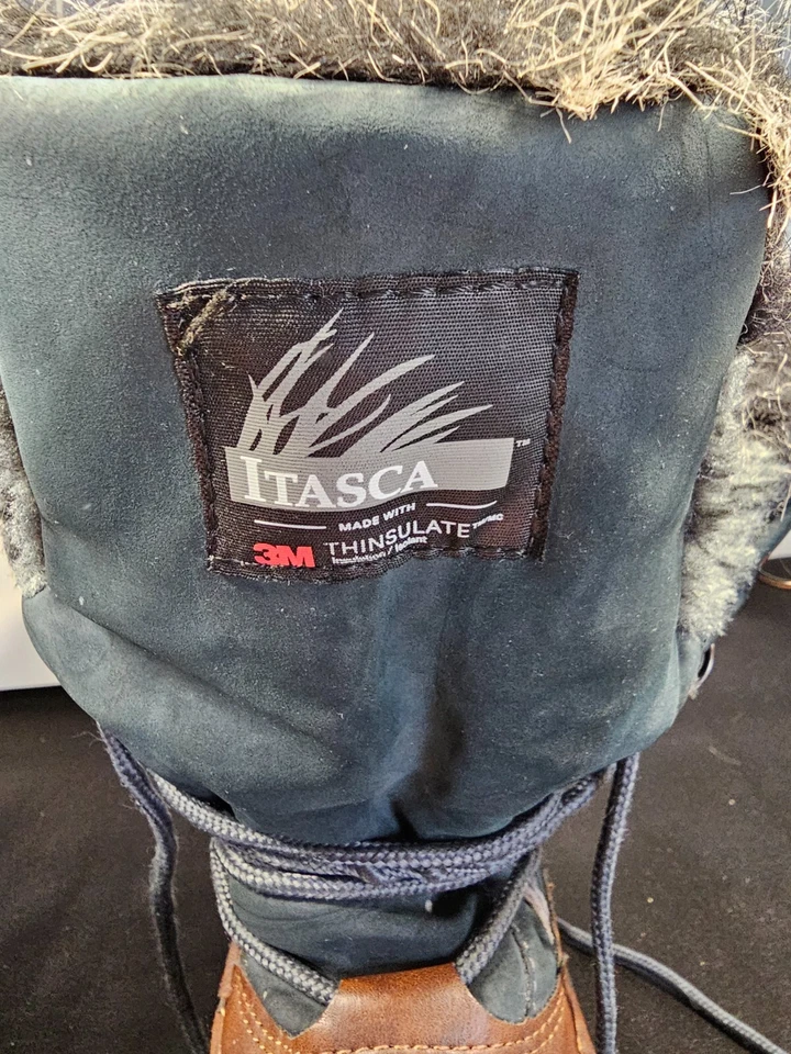 Botas Itasca Hayley Duck para mujer 9 marrón oliva forradas media pantorrilla con cordones nieve invierno Foto 2 de 4