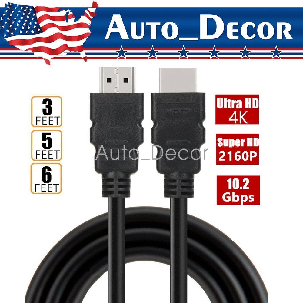HDMI Cable High Speed 1080P HDTV 4K 60Hz PS4 3/5/6 feet LOT-image