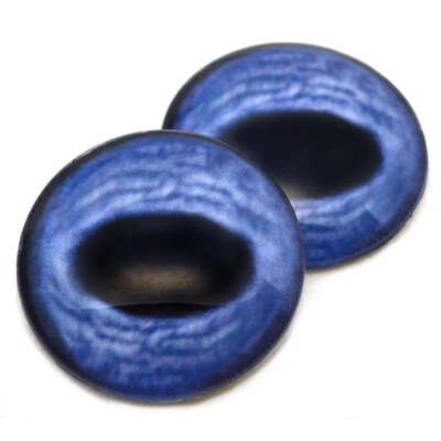Pair Blue Fawn Baby Deer Glass Eyes Jewelry Dolls Taxidermy Flatback Cabochons