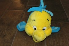 Vintage Flounder The Little Mermaid Plush Stuffed Toy From Disney World 12" L.