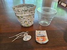 Longaberger DAISY Basket May Series Tie on Double Protector Product Card & Liner