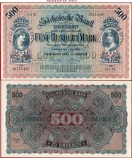 GERMANY SACHSEN 500 Mark 1 7 1922 P S954b UNC free shipping from 100$