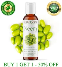 Neem Oil 2 oz. Cold Pressed 100% Pure Natural Unrefined Virgin