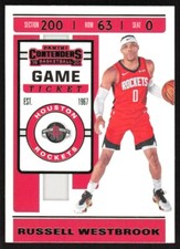 2019-20 Panini Contenders Game Ticket Green Foil Russell Westbrook #90 Houston
