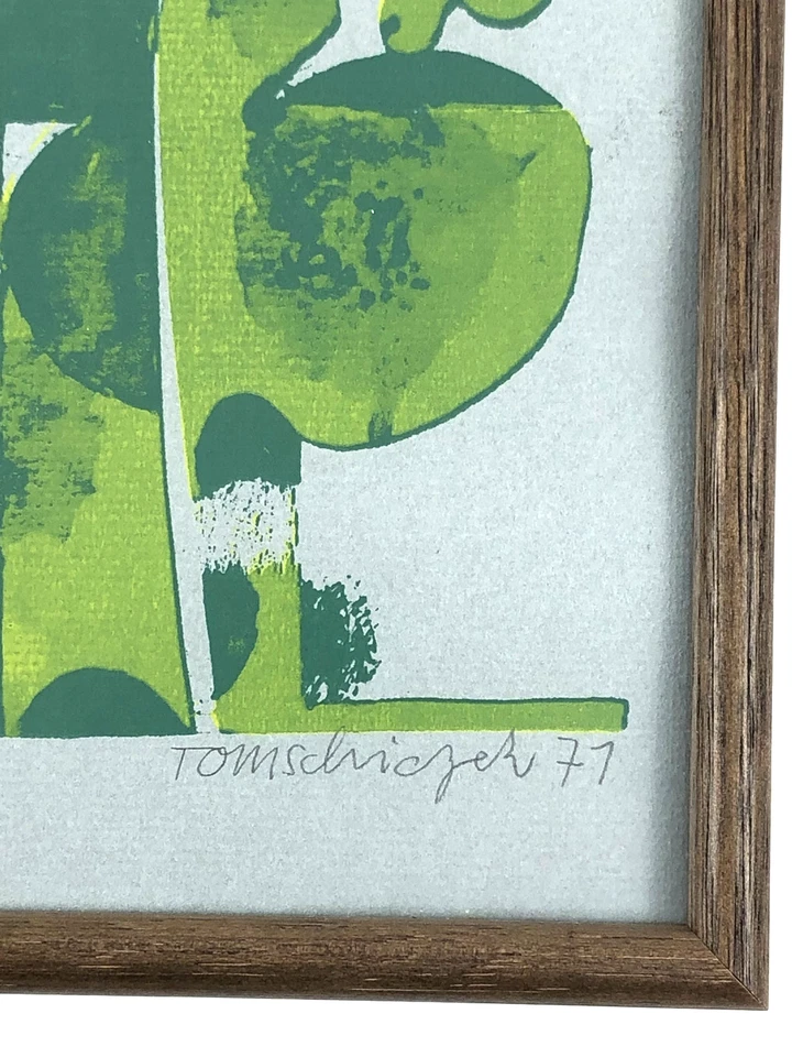 Bild Siebdruck Peter Tomschiczek signiert dat. 1971 modern abstrakt Bad Aibling - Bild 4 von 4