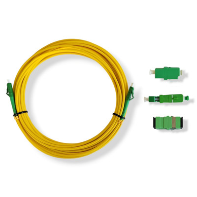 CONBIC  2m-75m LCA (8°) Verlängerungs-Glasfaserkabel mit div. Adapter & Buchsen