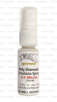 2.0 µ POLY DIAMOND EMULSION SPRAY LEATHER STROP STROPPING SHARPENING RAZOR KNIFE
