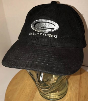 Vintage GRAVITY STUDIOS Sundance 2002 Black Hat Cap Strapback Music Film RARE