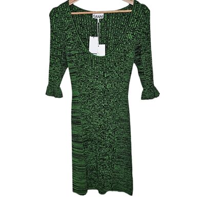 Ganni Melange Kelly Green Knit New With Tags Size Medium | eBay
