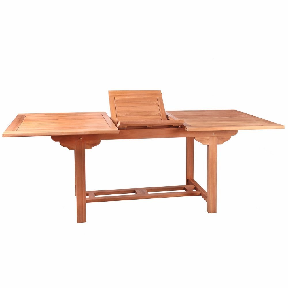 MESA RECTANGULAR EXTENSIBLE MADERA TEKA 160X90X76,50CM (