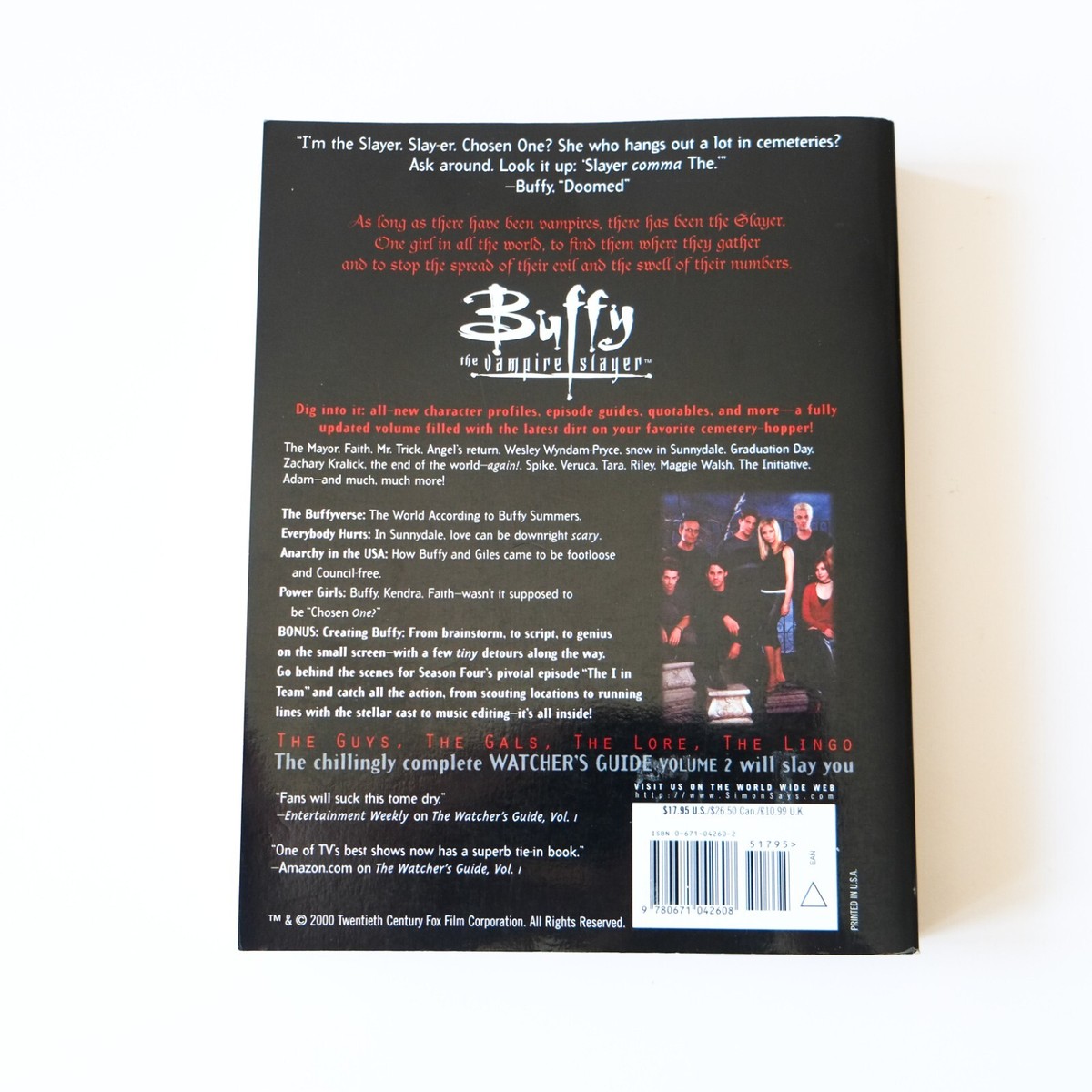 Buffy the Vampire Slayer THE WATCHER'S GUIDE Volume TV Show Guide Book