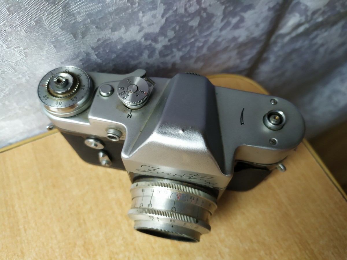整備品 一眼レフ ゼニット Zenit-3M INDUSTAR-50 l RARE antique vintage USSR Soviet camera Lens case Zenit 3 M