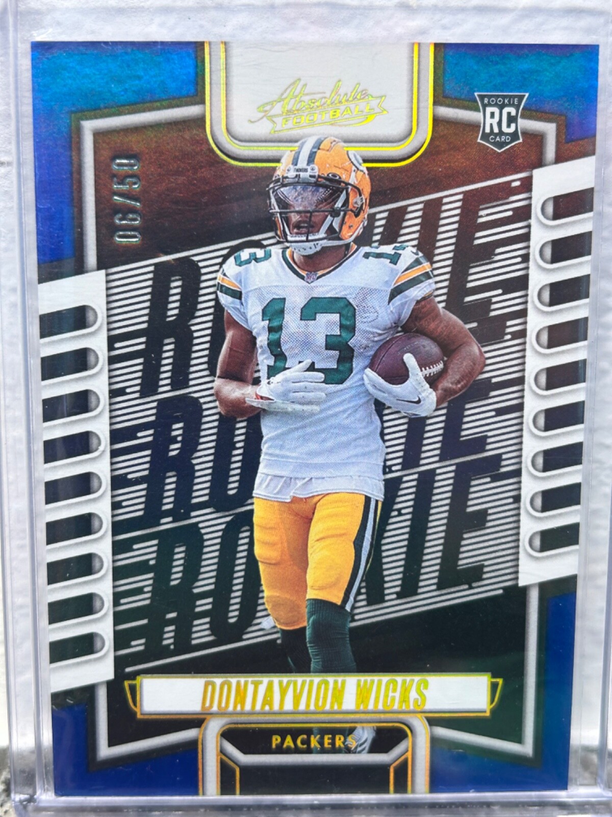 2023 Panini Absolute DONTAYVION WICKS #199 Blue Spectrum /50 RC Rookie SSP