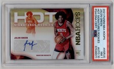 2021-22 Panini NBA Hoops Jalen Green Rookie RC Auto Hot Signatures PSA 7 Auto 10