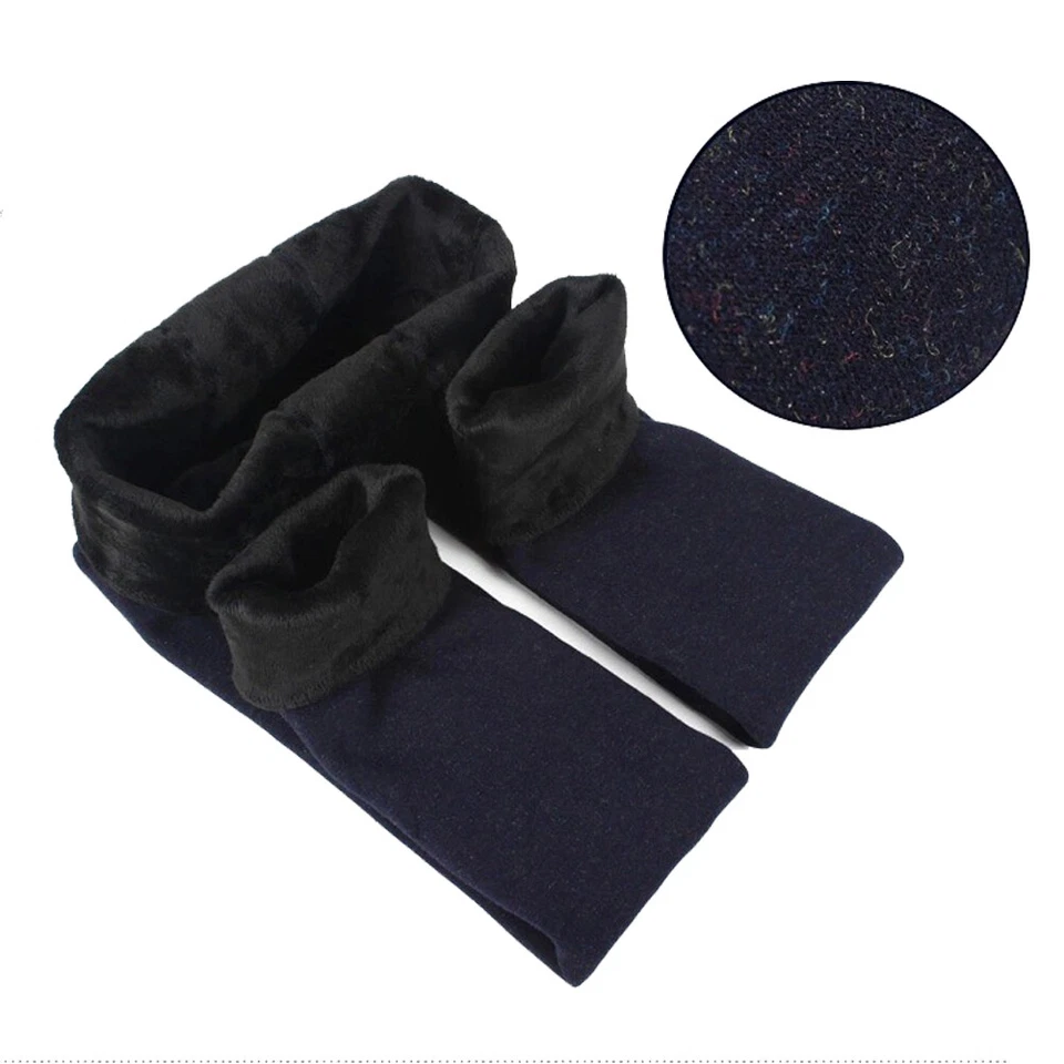 Mujeres Invierno Grueso Cálido Polar Forrado Térmico Elástico Ajustado Leggings Pantalones EE. UU. Foto 4 de 4