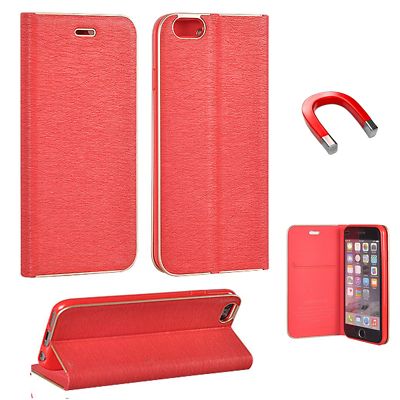 ^ Case Hülle Handys MAGNET Cover Etui Buch BOOK VENNUS Apple iPhone X Rot