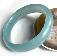 57-58mm Klasa A Naturalny lodowy niebieski Zielony jadeit Jadeit Bransoletka