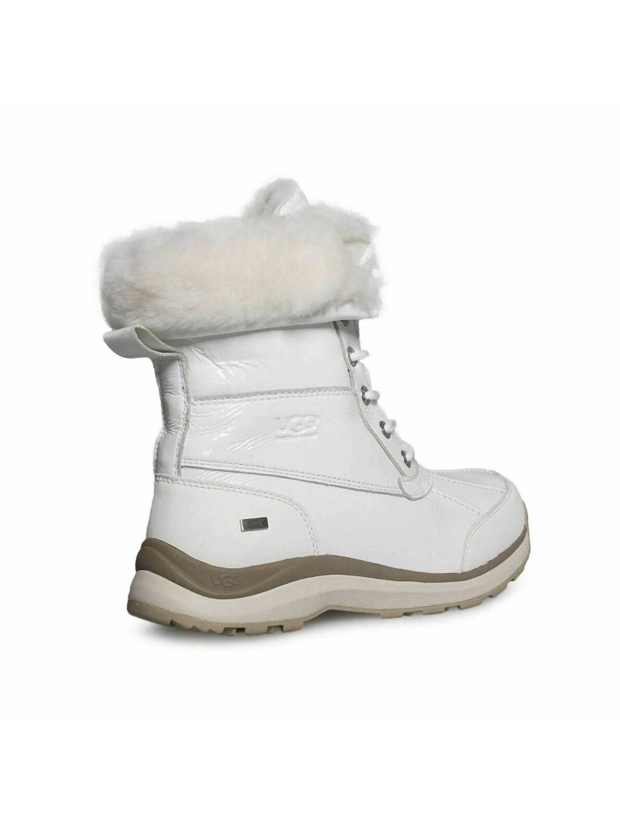 UGG ADIRONDACK III PATENT WHITE WATERPROOF BOOT US 10/UK 8/EU 41