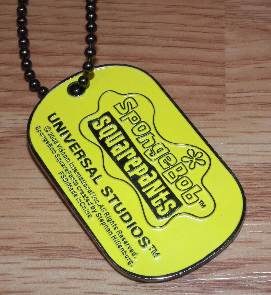 2006 Universal Studios Spongebob Square Pants Name Tag 2006 Universal Studios Spongebob Square Pants Name Tag