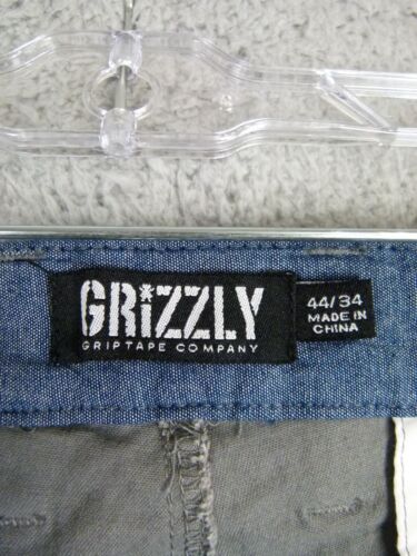 Grizzly Grip Tape Mens 44x34 Gray Straight Leg Khaki Pants - Picture 3 of 6