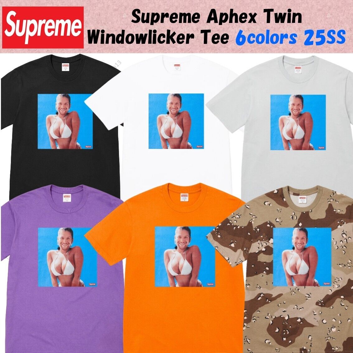 Supreme Aphex Twin Windowlicker Tee 6colors 25SS | eBay Supreme Aphex Twin Windowlicker Tee 6colors 25SS | eBay